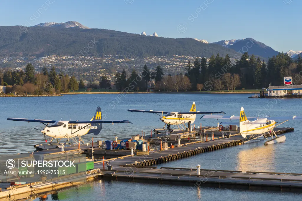 Float plane terminal, Coal Harbour, Vancouver, British Columbia, Canada