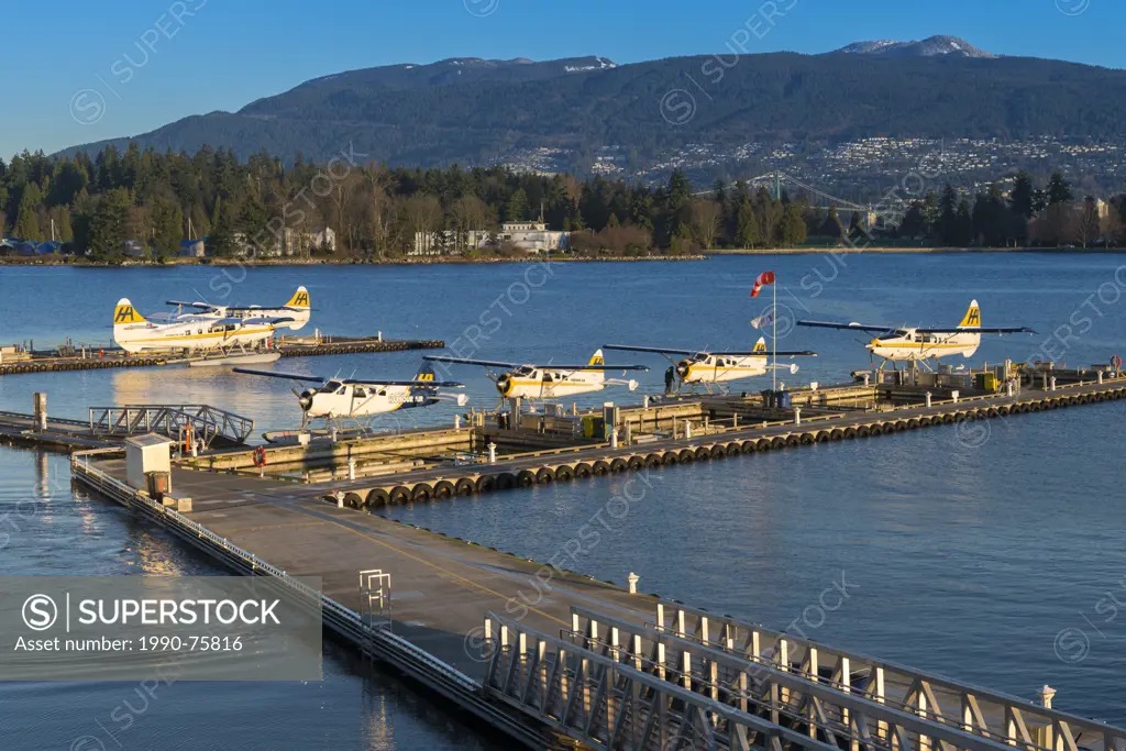 Float plane terminal, Coal Harbour, Vancouver, British Columbia, Canada