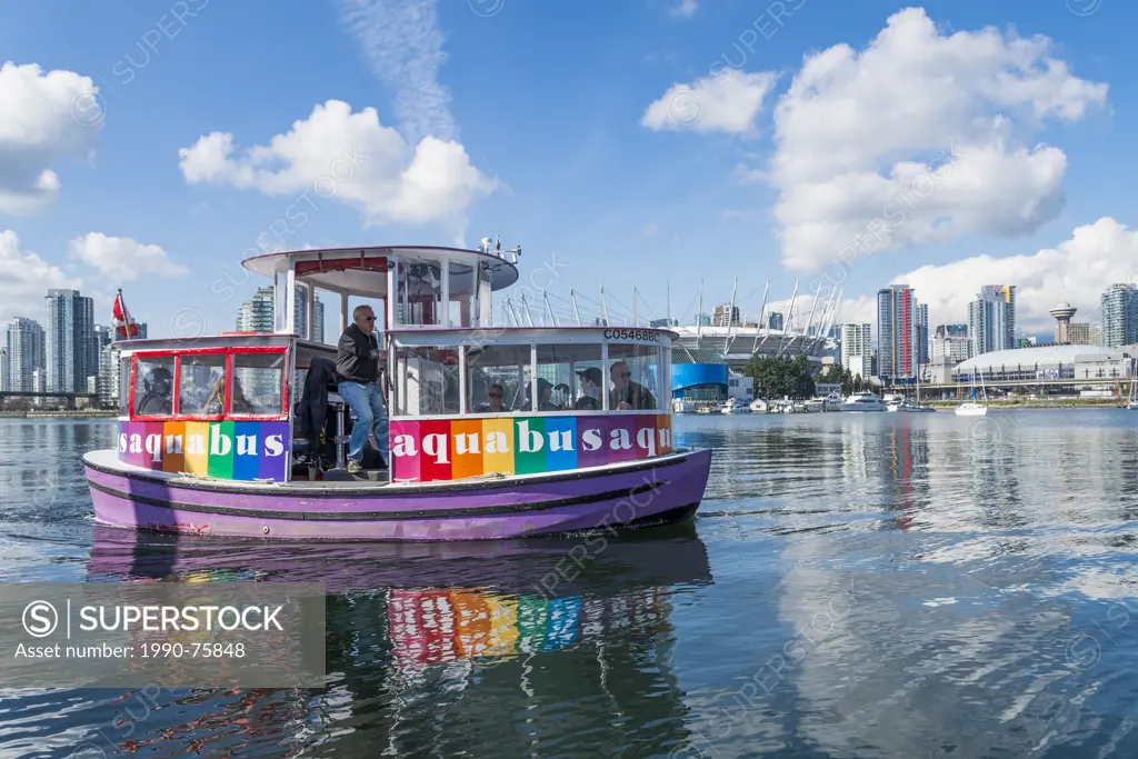 Aquabus ferry, False Creek, Vancouver, British Columbia, Canada