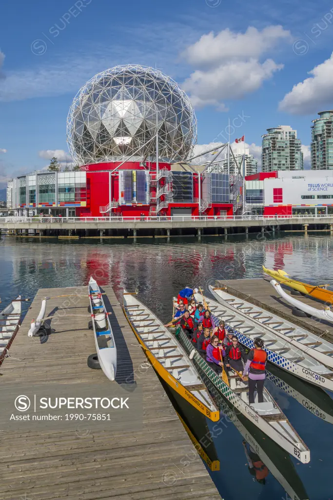 Dragon boats, Telus World of Science, Vancouver, British Columbia, Canada