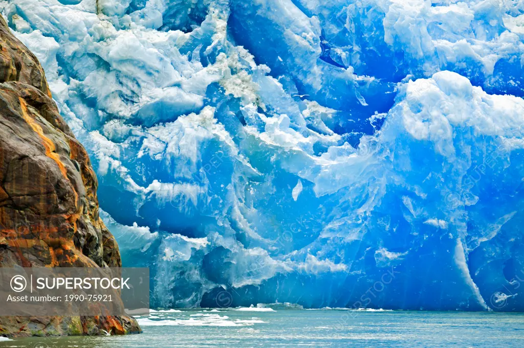 (North) Sawyer Glacier, Tracy Arm - Fords Terror Wilderness Area, Tongass National Forest, South of Juneau, Inside Passage, Alaska, United States of A...
