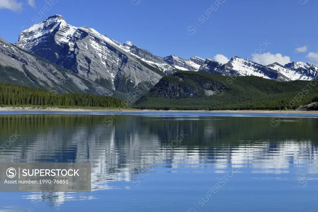 Reflections in Spray Lakes, Kananaskis Country (Spray Lakes Provinical Park), Alberta, Canada