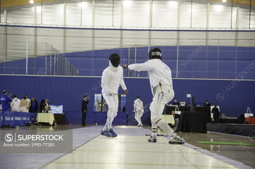 Vancouver Grand Prix of Men's Epee 2013 at Richmond Olympic Oval. Richmond, British Columbia Canada Photographer Frank Pali