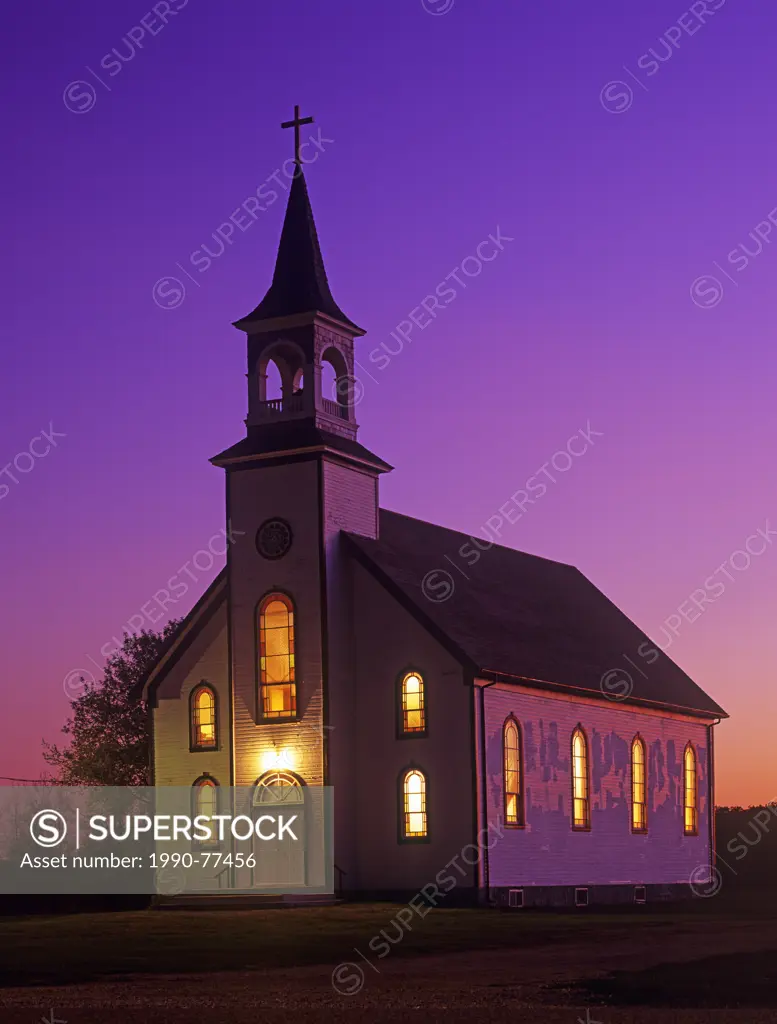 Catholic church, St Genevieve, Manitoba, Canada