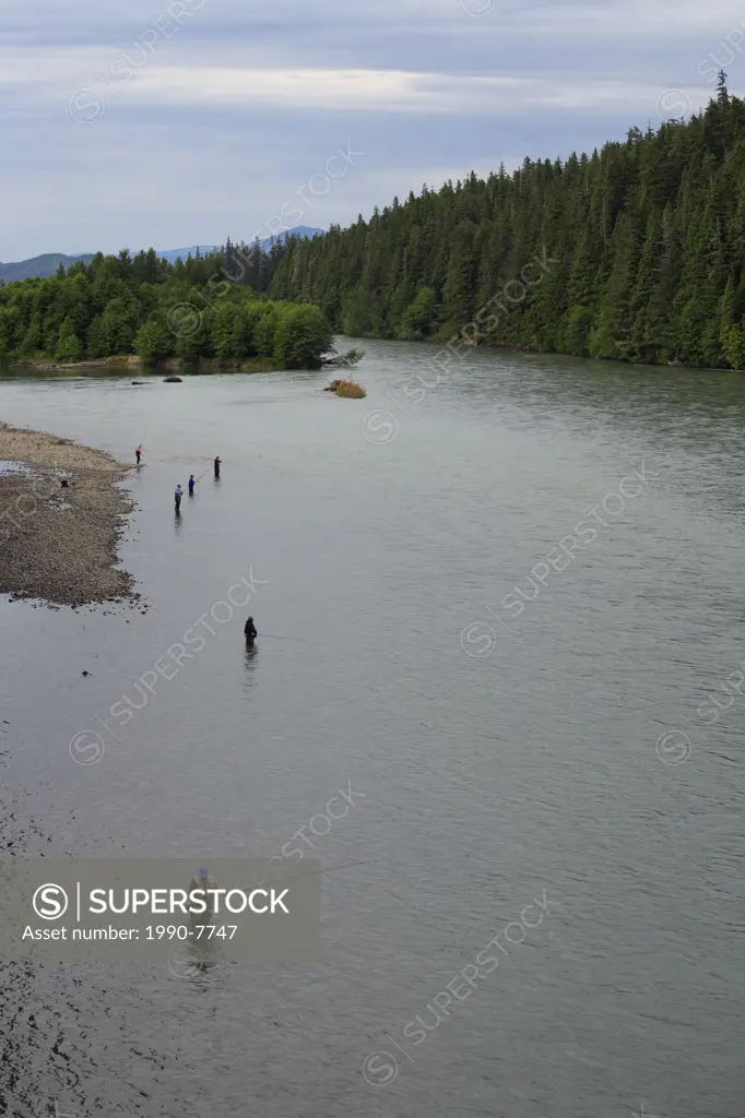 Fishermen, Kitimat river, Kitimat, British Columbia, Canada
