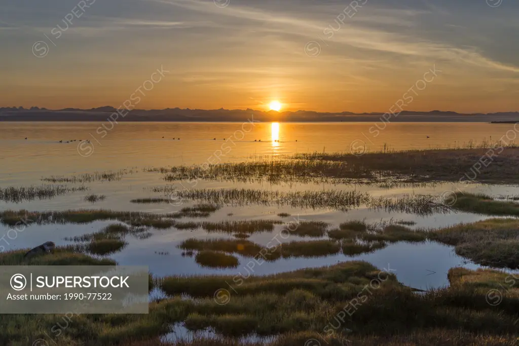 Sunrise at oceanside, Royston, British Columbia, Canada