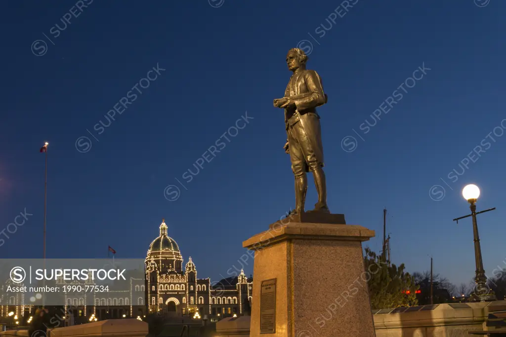 Statue of Captain James Cook, Victoria, British Columbia, Canada