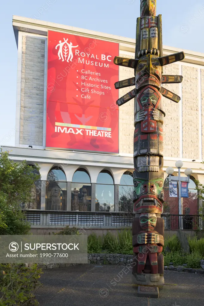 Totem pole, The Royal British Columbia Museum, Victoria British Columbia, Canada