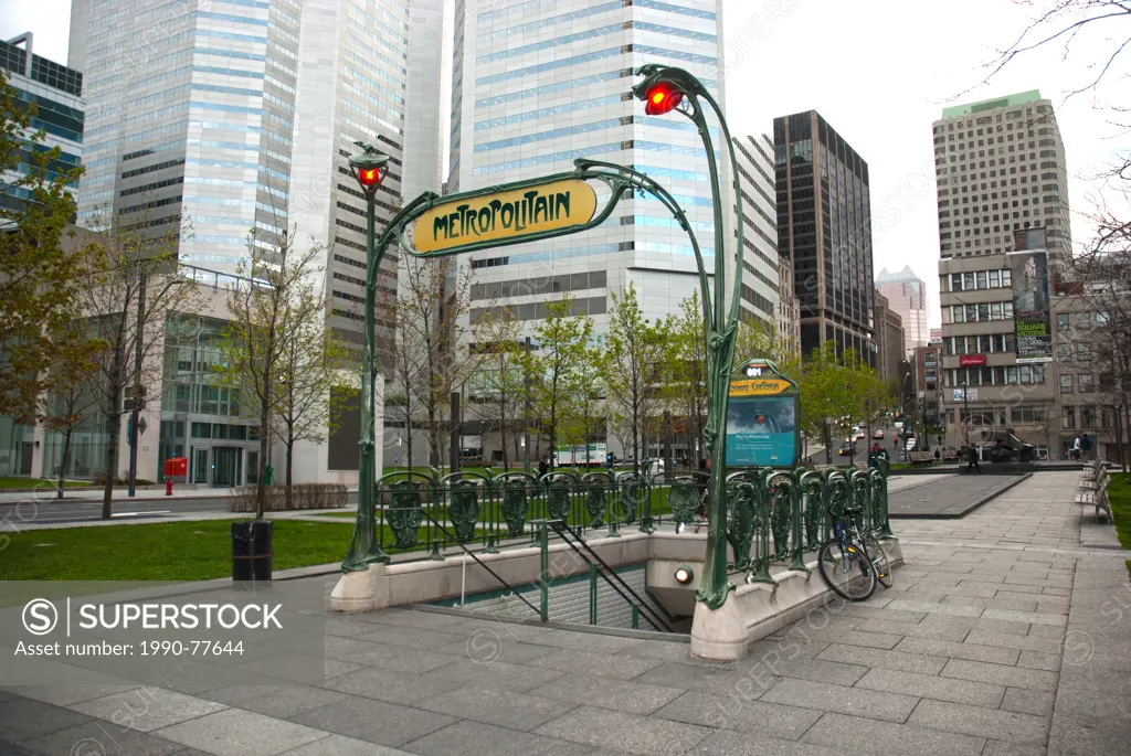 Montreal subway entrance
