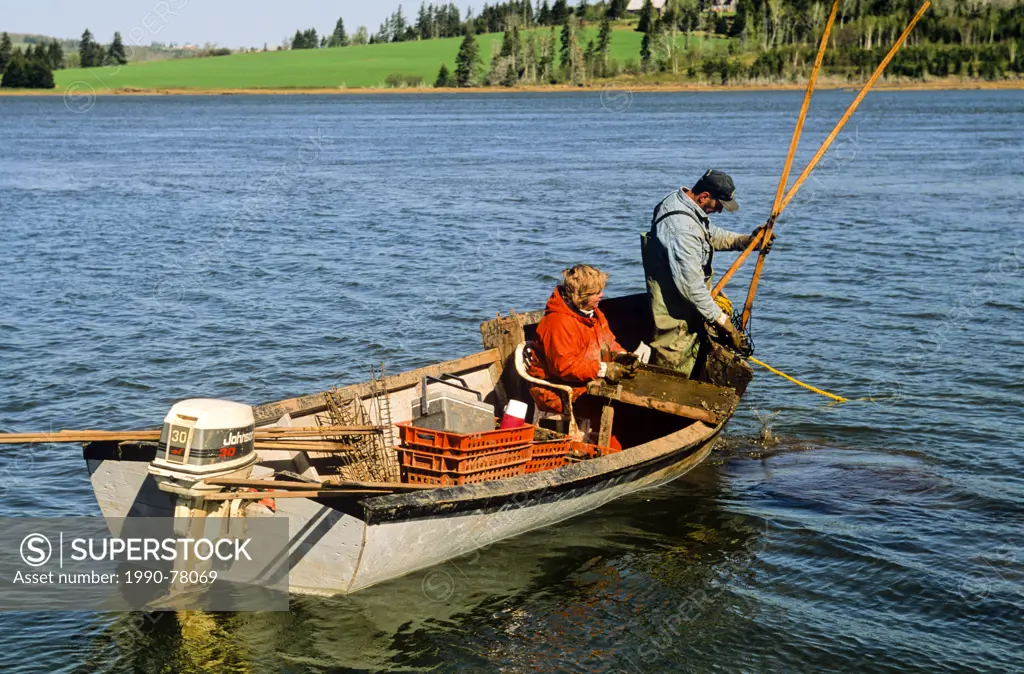 Oyster fishermen, West River, Prince Edward Island, Canada, Model released
