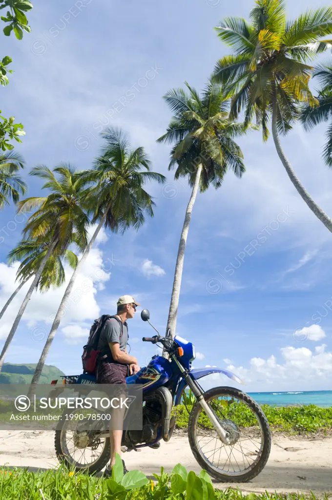 Riding a motorcycle to Playa Rincon, Dominican Republic