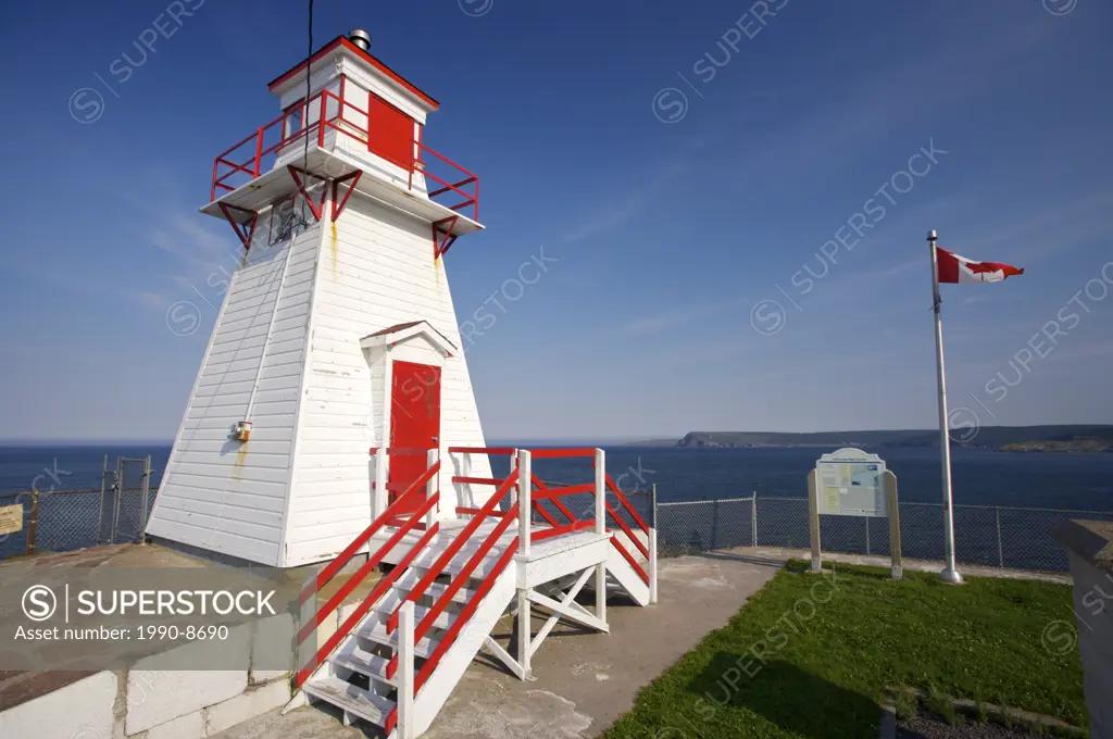 Fort Amherst Light along Fort Amherst Road in St John´s Harbour, St John´s Bay, Avalon Peninsula, Newfoundland & Labrador, Canada