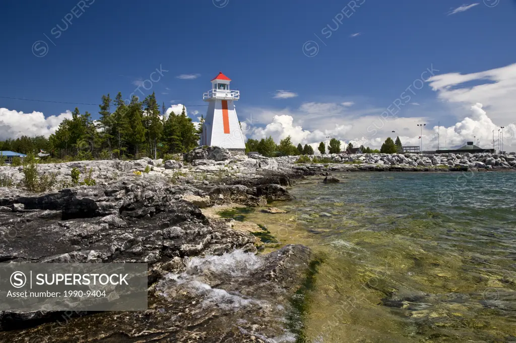Lighthouse at South Baymouth, Manitoulin Island, Ontario, Canada.