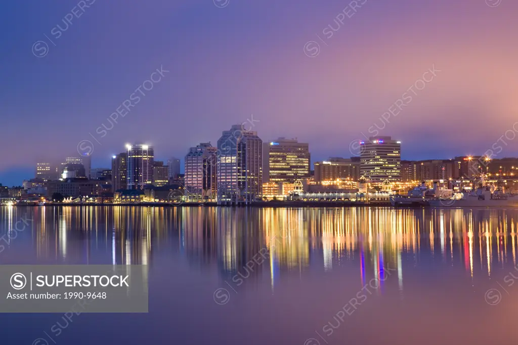 Halifax skyline at night, Halifax, Nova Scotia, Canada
