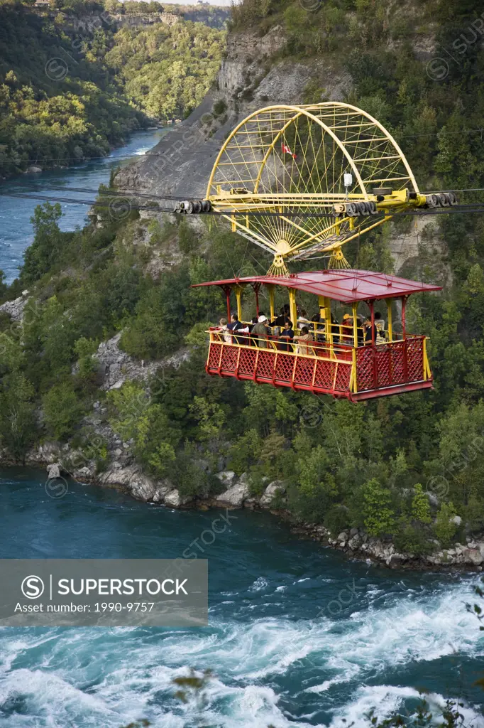Whirlpool Aero Car over Niagara Gorge, Niagara Falls, Ontario, Canada.