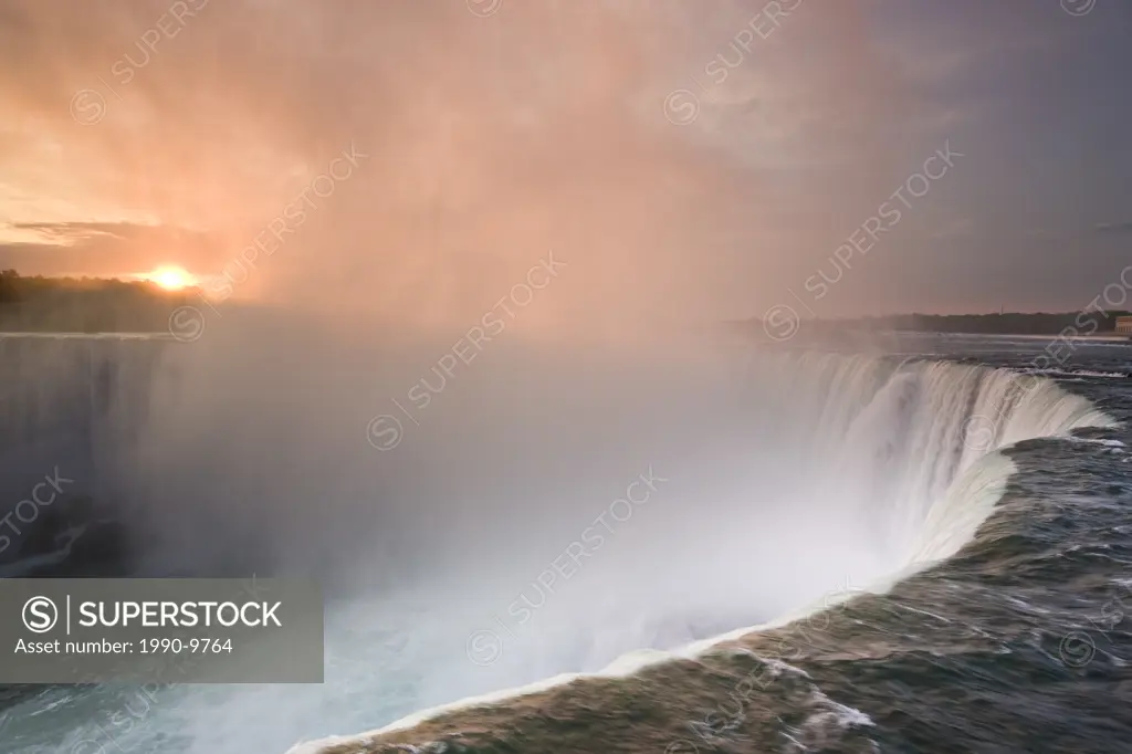 Niagara Falls at sunrise, Ontario, Canada.