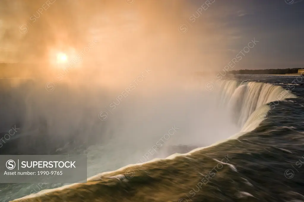 Niagara Falls at sunrise, Ontario, Canada.