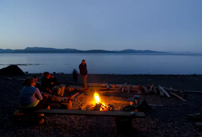 Camping, Johnstone Strait, Vancouver Island, British Columbia, Canada