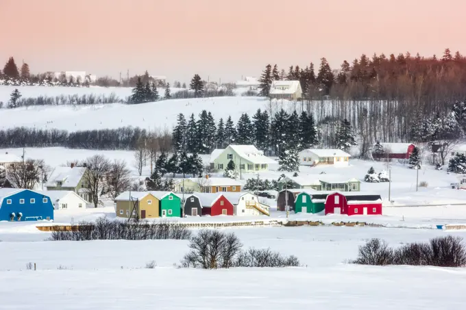 French River in winter, Prince Edward Island, Canada