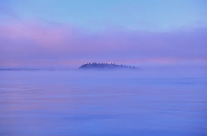 Waskesiu Lake at dawn, Saskatchewan, Canada