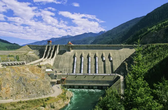 Revelstoke hydroelectric dam, Revelstoke, British Columbia, Canada