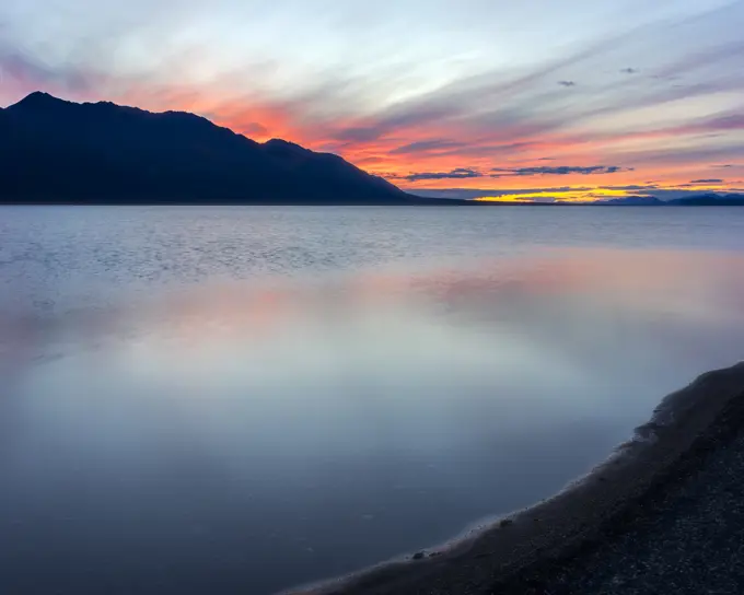 Sunset at Kluane Lake, Kluane National Park, Yukon Territory, Canada