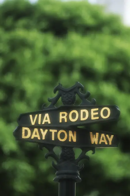 USA, California, Los Angeles, Rodeo drive signpost