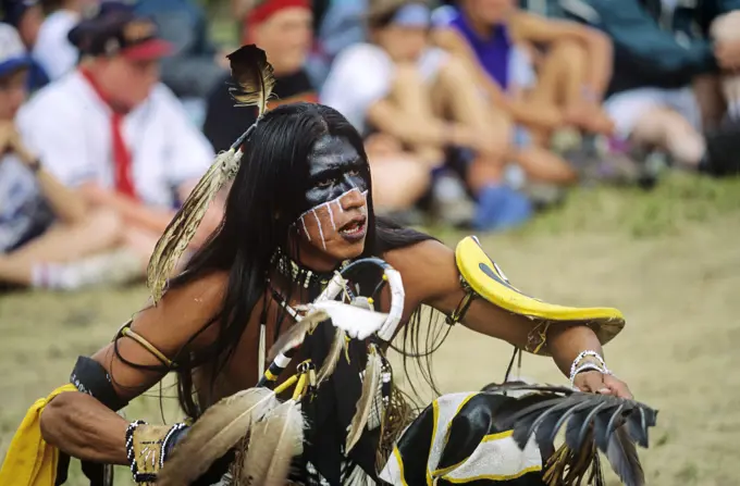 Indigenous Dancer, Kananaskis, Alberta, Canada