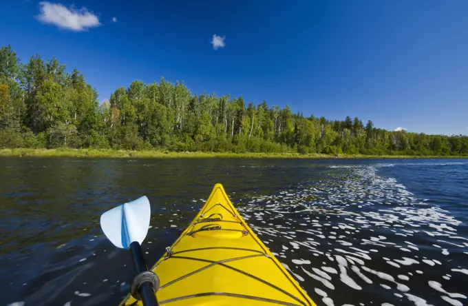 kayaking the Clearwater River, Clearwater River Provincial Park, Northern Saskatchewan, Canada