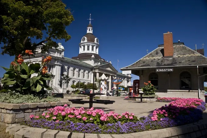 Kingston City Hall, built by architect George Browne in 1844, Kingston, Ontario, Canada.