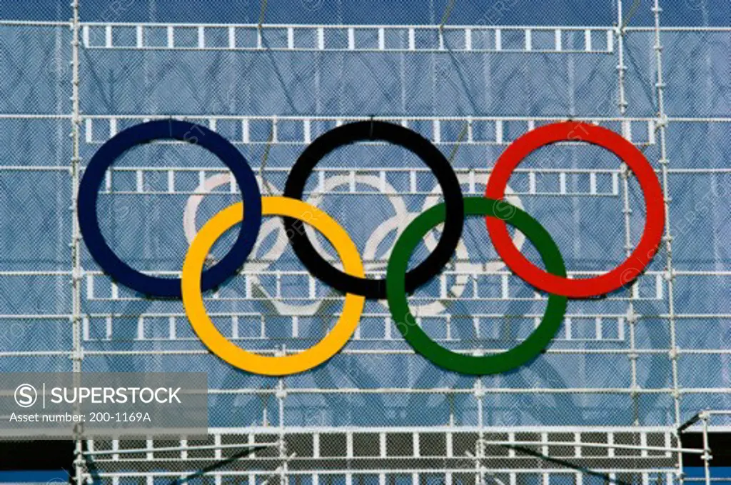 Close-up of Olympic rings