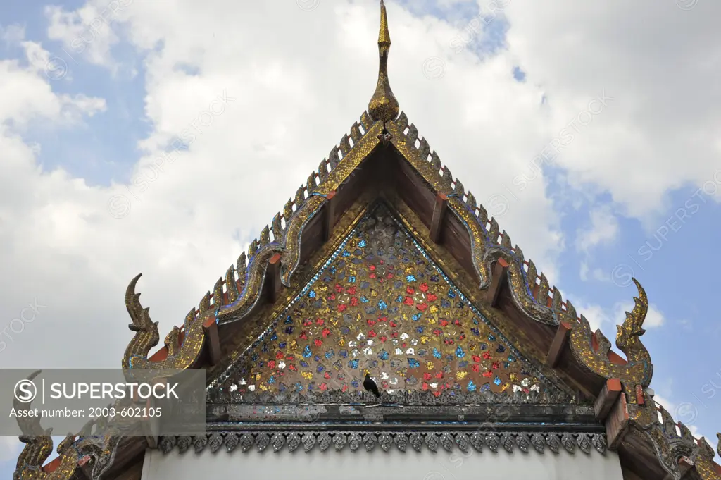 High section view of a temple, Wat Pho, Phra Nakhon District, Bangkok, Thailand