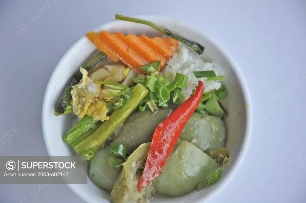 Close-up of Thai food in a bowl