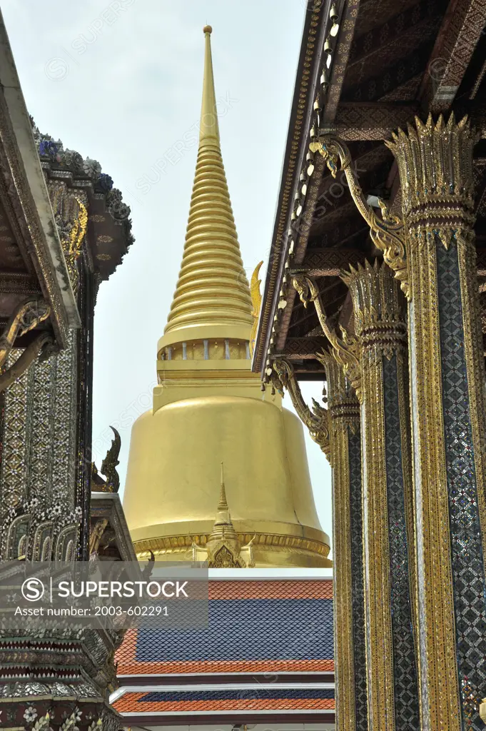 Stupa in a temple, Wat Phra Kaeo, Grand Palace, Bangkok, Thailand