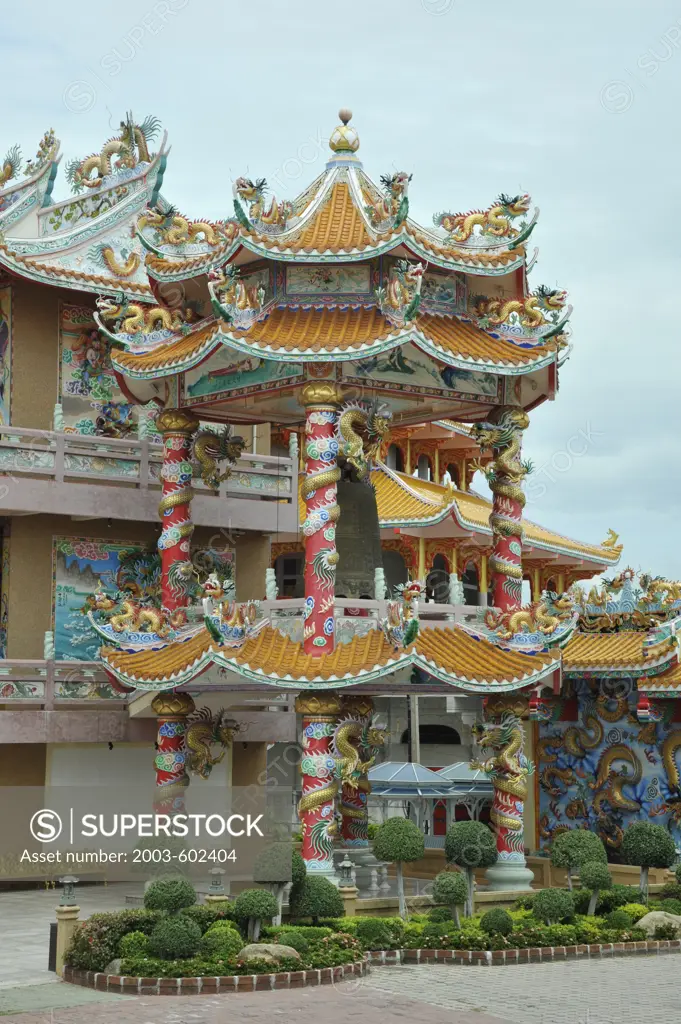 Thailand, Chonburi, Buddhist temple in Chinese style