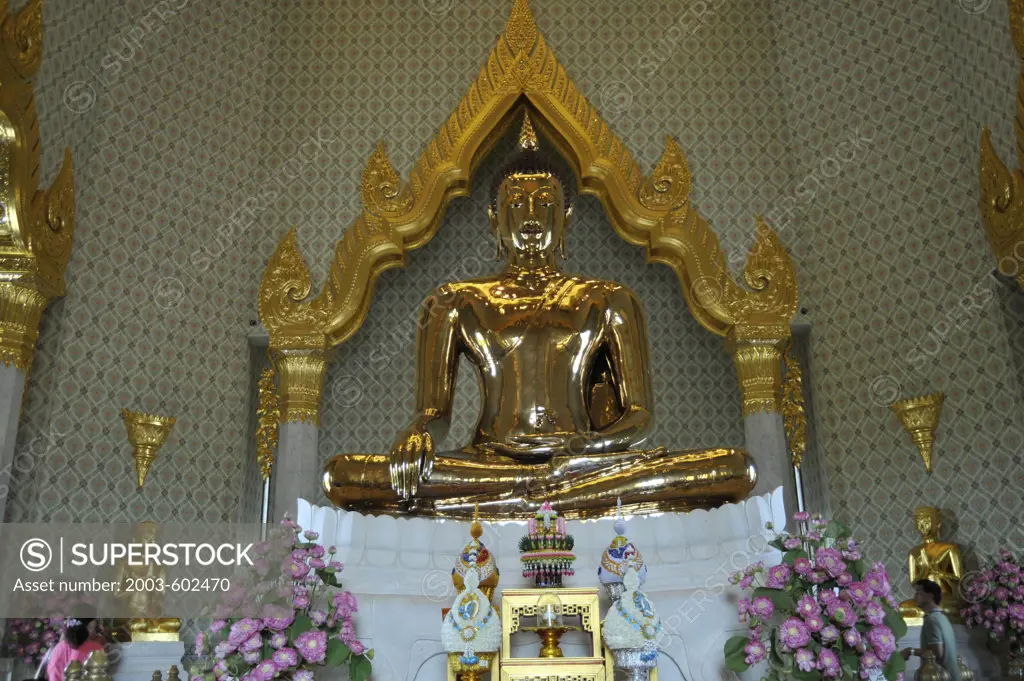 Thailand, Bangkok, Wat Traimit in Chinatown, Gold Buddha statue