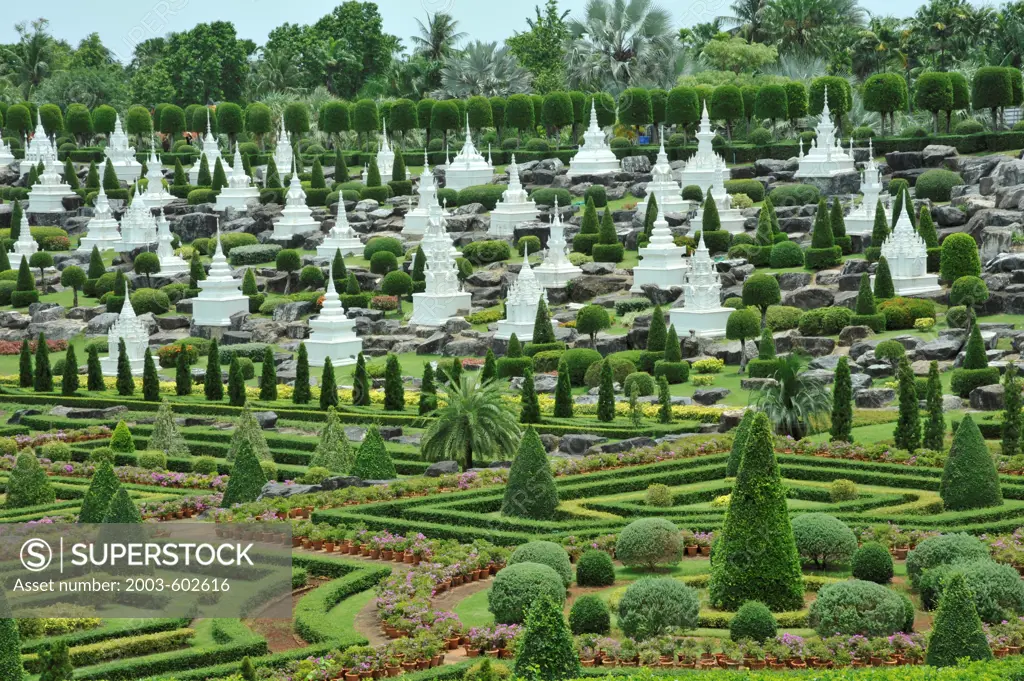 Thailand, Chonburi, Nong Nooch Garden, Garden landscape inspired by Versailles palace