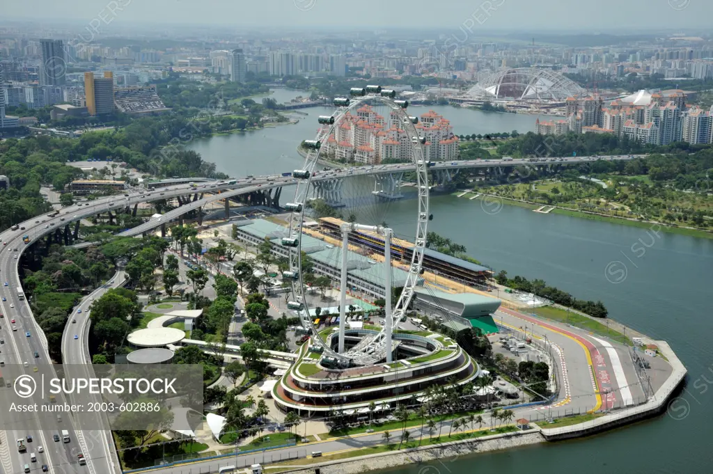 Aerial view of the Singapore Flyer, Singapore