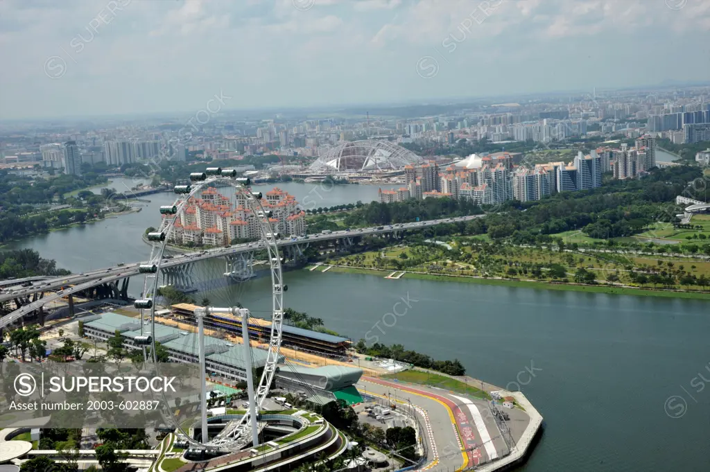 Aerial view of the Singapore Flyer, Singapore