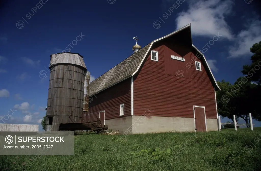 Low angle view of a farmhouse, Fairmont, Minnesota, USA