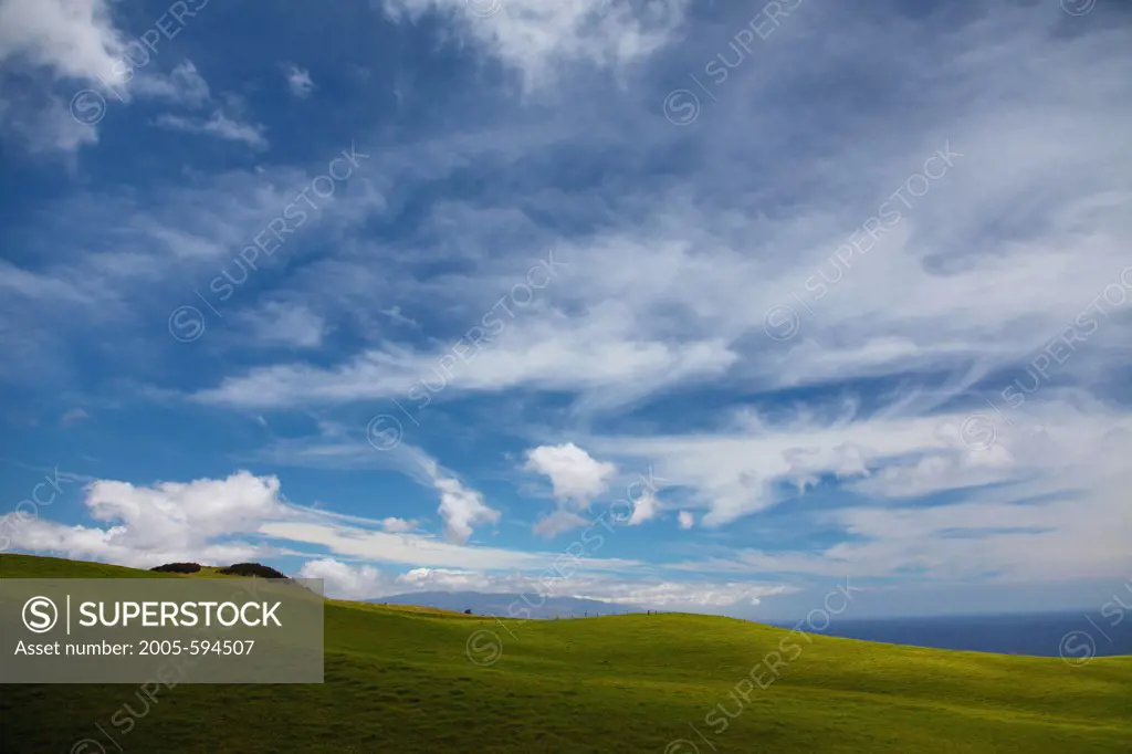 Clouds over the ocean, Kohala Mountain Road, Big Island, Hawaii, USA