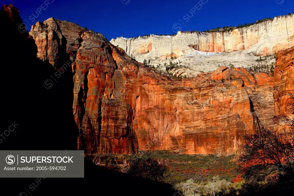 Mountain range, Cathedral Mountain, Zion National Park, Utah, USA