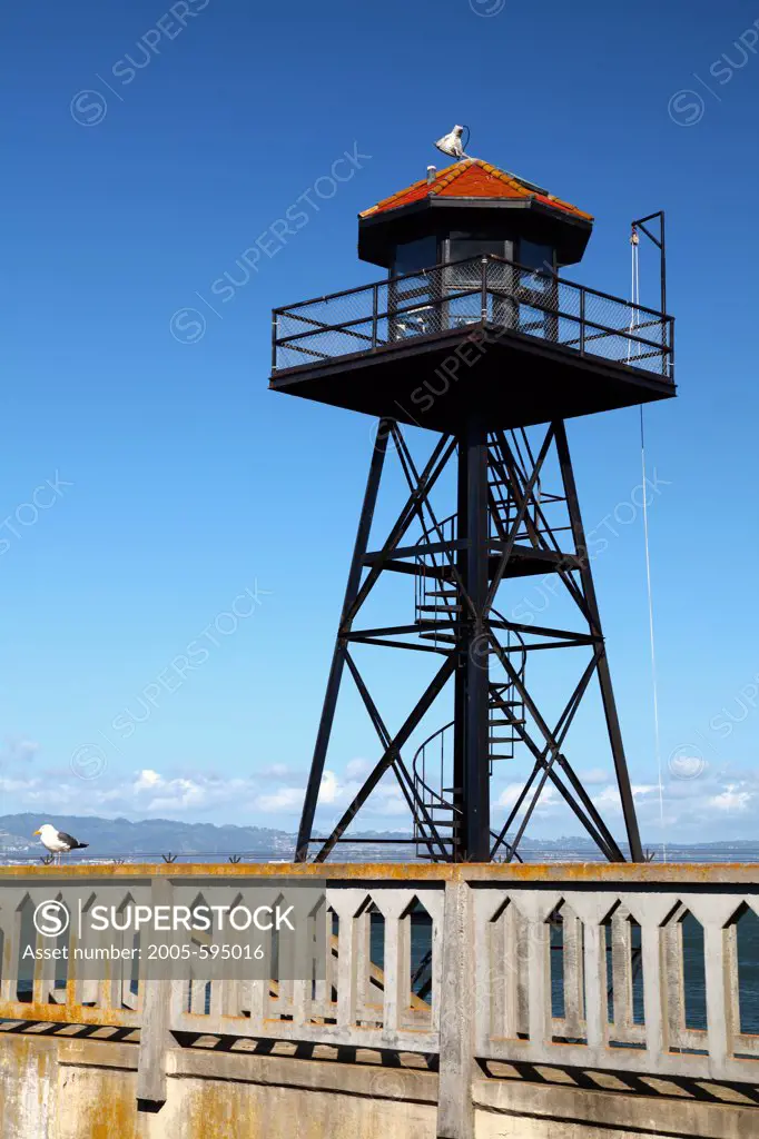 Alacatraz Prison Guard Tower, San Francisco Bay, California