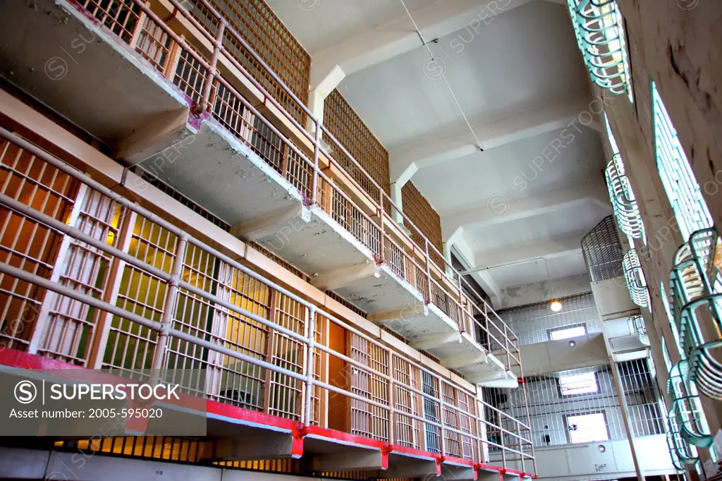 Cellblock B, Alacatraz Prison, San Francisco Bay, California