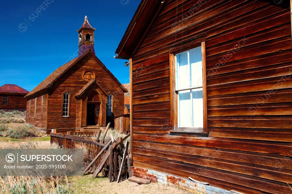 USA, California, Sierra Nevada, Bodie Ghost Town State Historical Park, Church