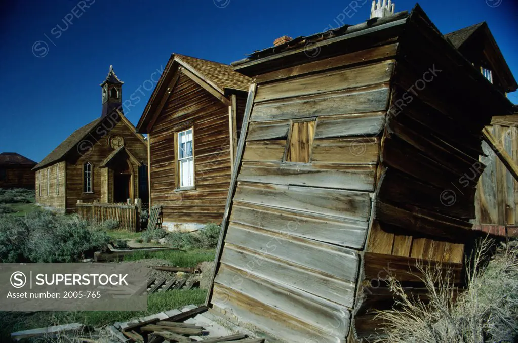 Abandoned buildings at Bodie State Historic Park, California, USA