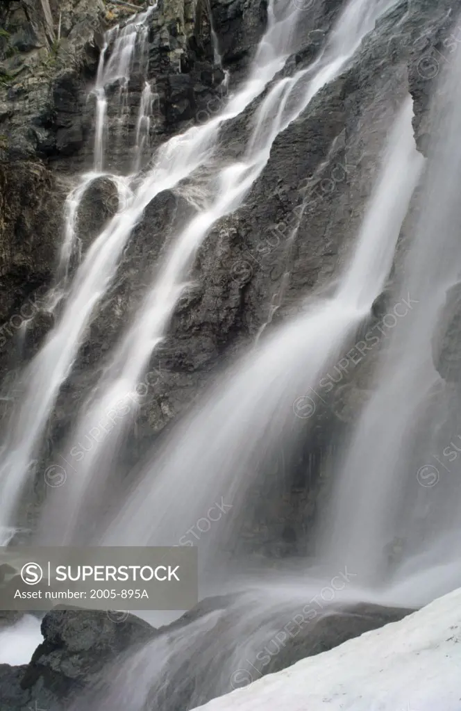 Waterfall in a national park, Jasper National Park, Alberta, Canada