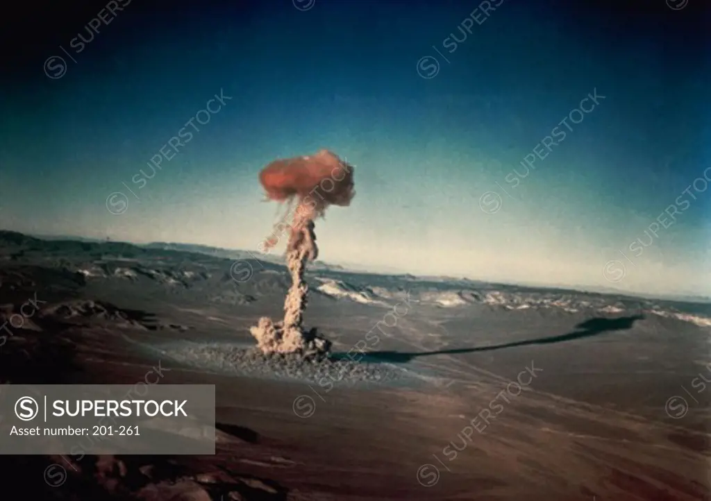 Atomic bomb testing in the desert