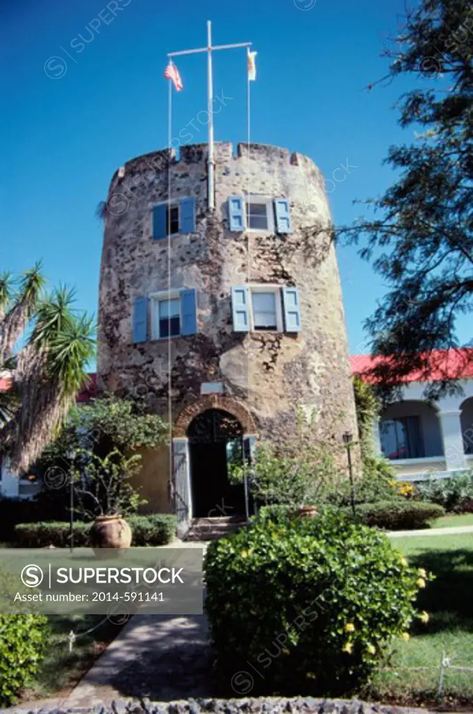 Low angle view of a castle, Bluebeard's Castle, St. Thomas, US Virgin Islands, USA