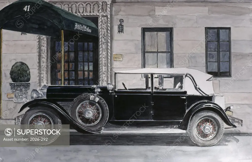 Packard, 12th St., off 5th Ave. NYC 1989 Anthony Butera (b.20th C.) Monotype